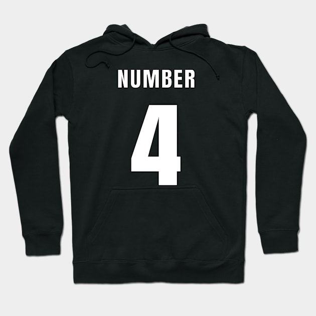 NUMBER 4 FRONT-PRINT Hoodie by mn9